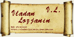 Vladan Lozjanin vizit kartica